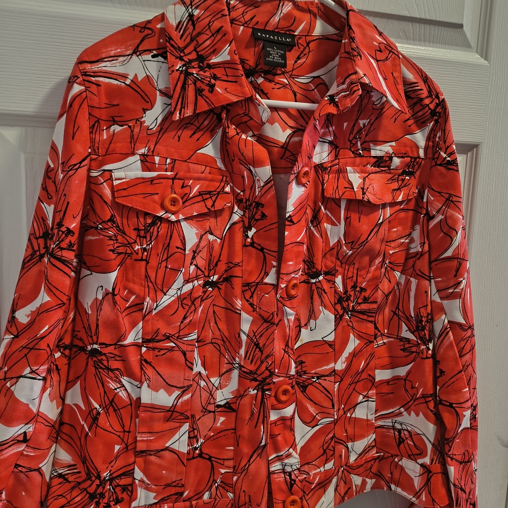 Alfani Men’s Bright Red Floral Button-Up Shirt